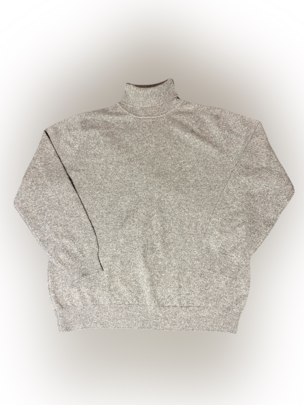Kirkland Signature 100% 2-ply Cashmere Turtleneck Sweater L Gray Quiet Luxury